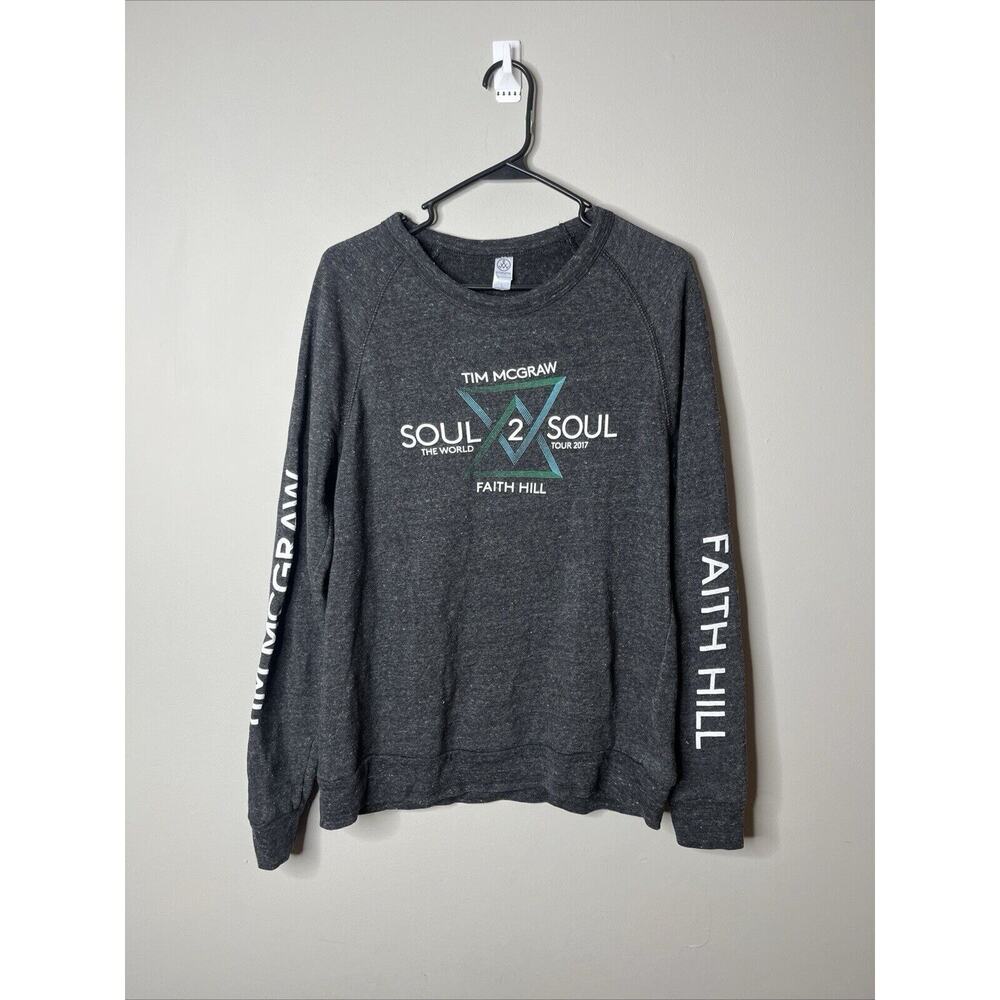 Faith Hill Tim Mcgraw Soul 2 Soul Tour Womans Large 2017 Sweatshirt